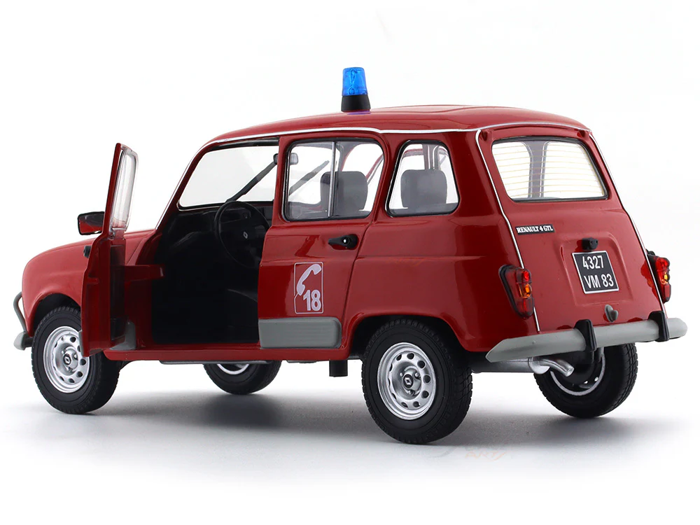 Solido 1:18 1986 Renault R4 GTL Fire Department diecast Scale Model collectible - Image 9