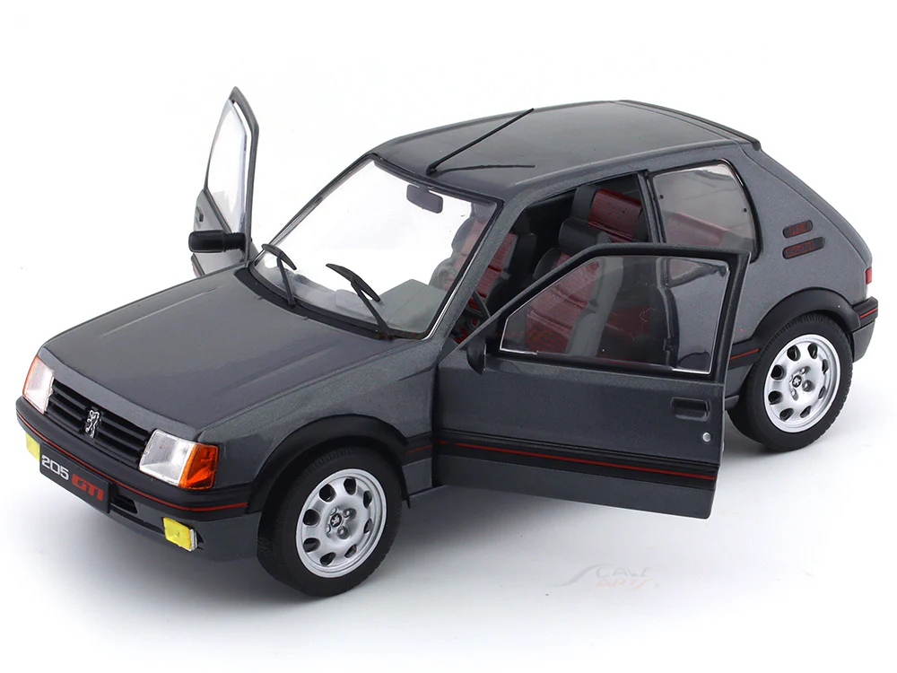Solido 1:18 1988 Peugeot 205 1.9 GTi grey diecast Scale Model collectible - Image 15