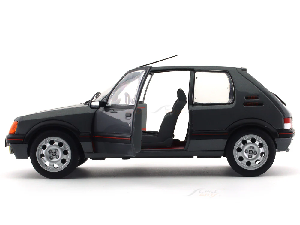 Solido 1:18 1988 Peugeot 205 1.9 GTi grey diecast Scale Model collectible - Image 8