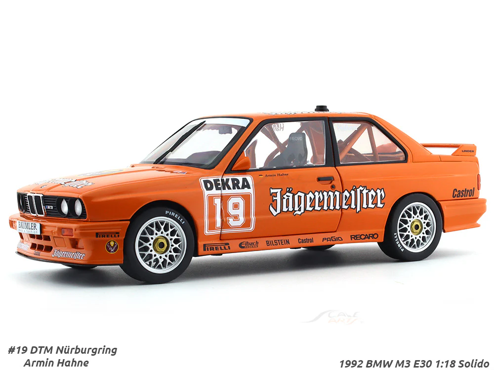 Solido 1:18 1992 BMW M3 E30 Jagermeister diecast Scale Model collectible