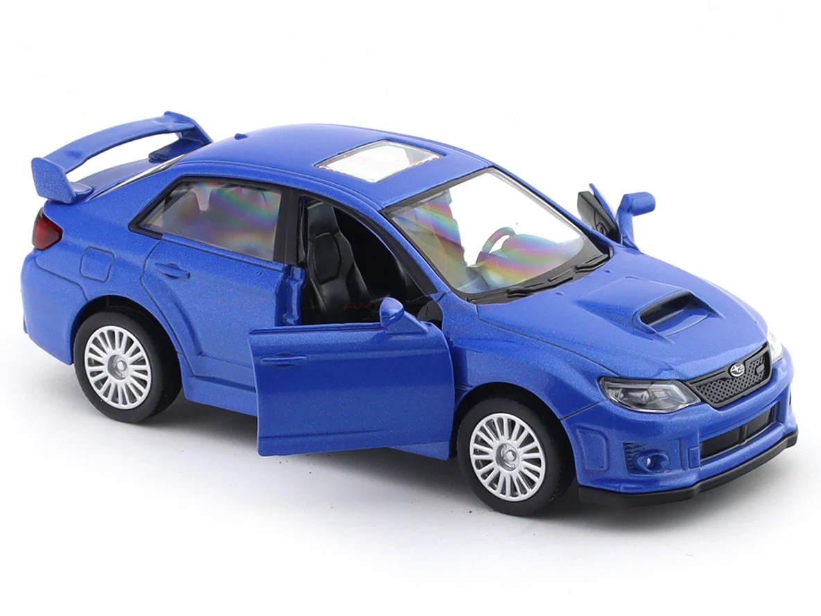 Subaru WRX STi Blue 1:33-42 RMZ City licensed pull back car scale model - Image 9