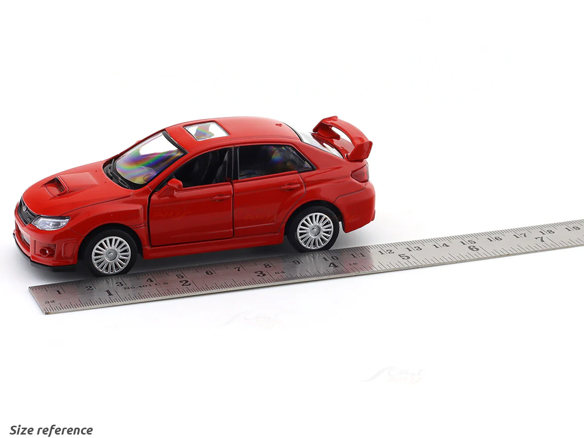 Subaru WRX STi Red 1:33-42 RMZ City licensed pull back car scale model - Image 11