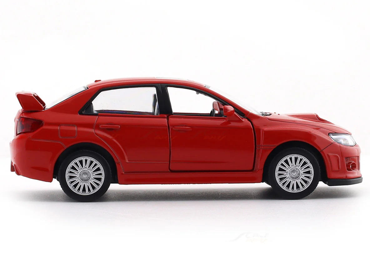 Subaru WRX STi Red 1:33-42 RMZ City licensed pull back car scale model - Image 5