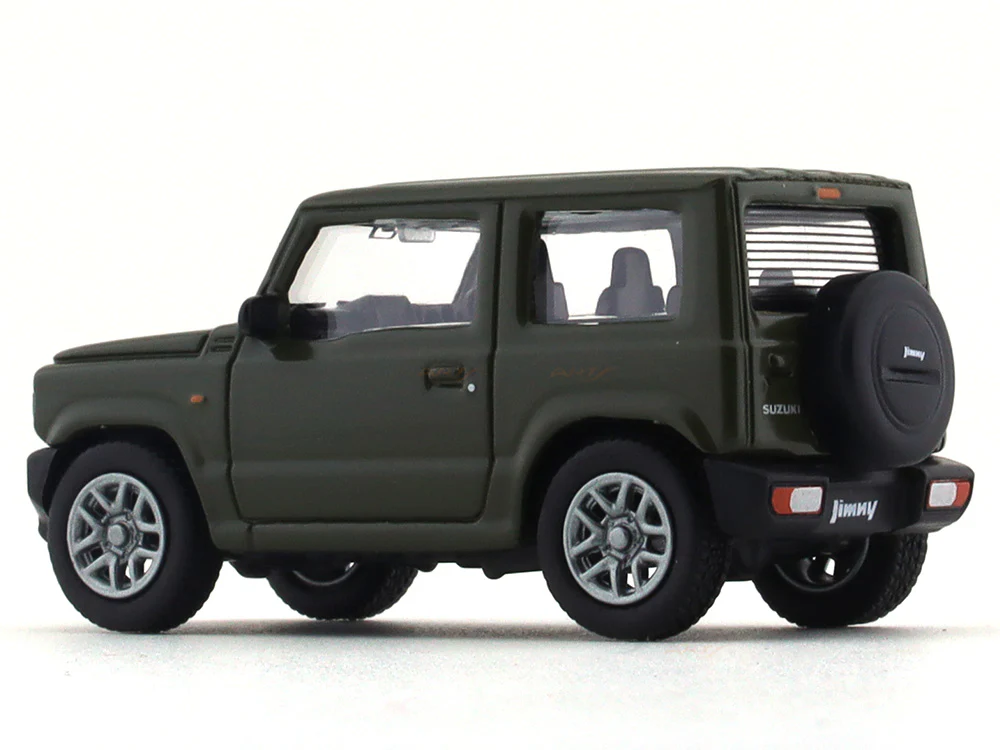 Suzuki Jimny Olive Green 1:64 Dorlop diecast scale model car - Image 3