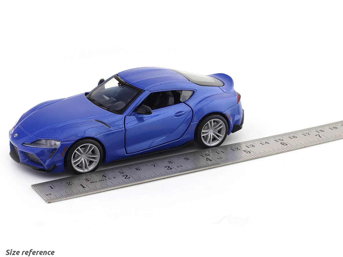 Toyota GR Supra blue 1:31 MSZ licensed pullback diecast Scale Model car collectible - Image 10
