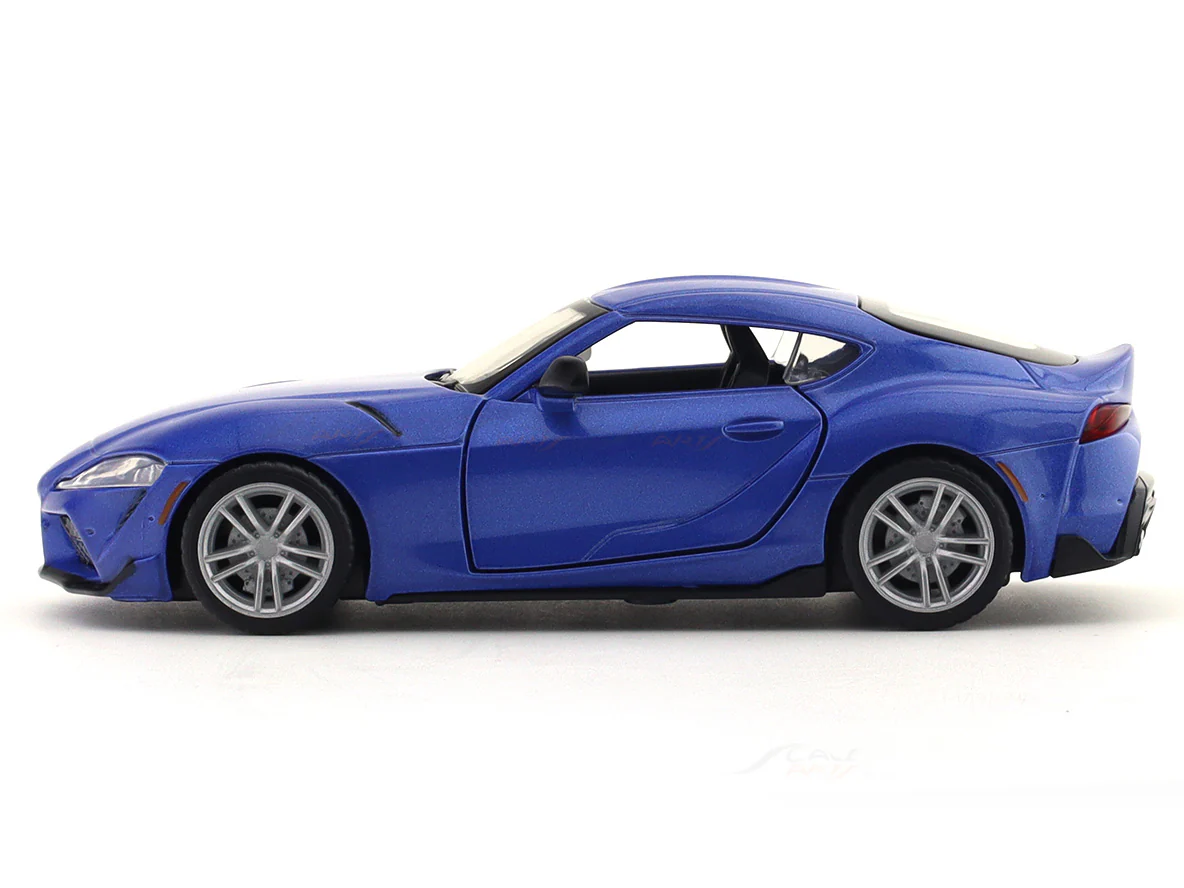 Toyota GR Supra blue 1:31 MSZ licensed pullback diecast Scale Model car collectible - Image 2