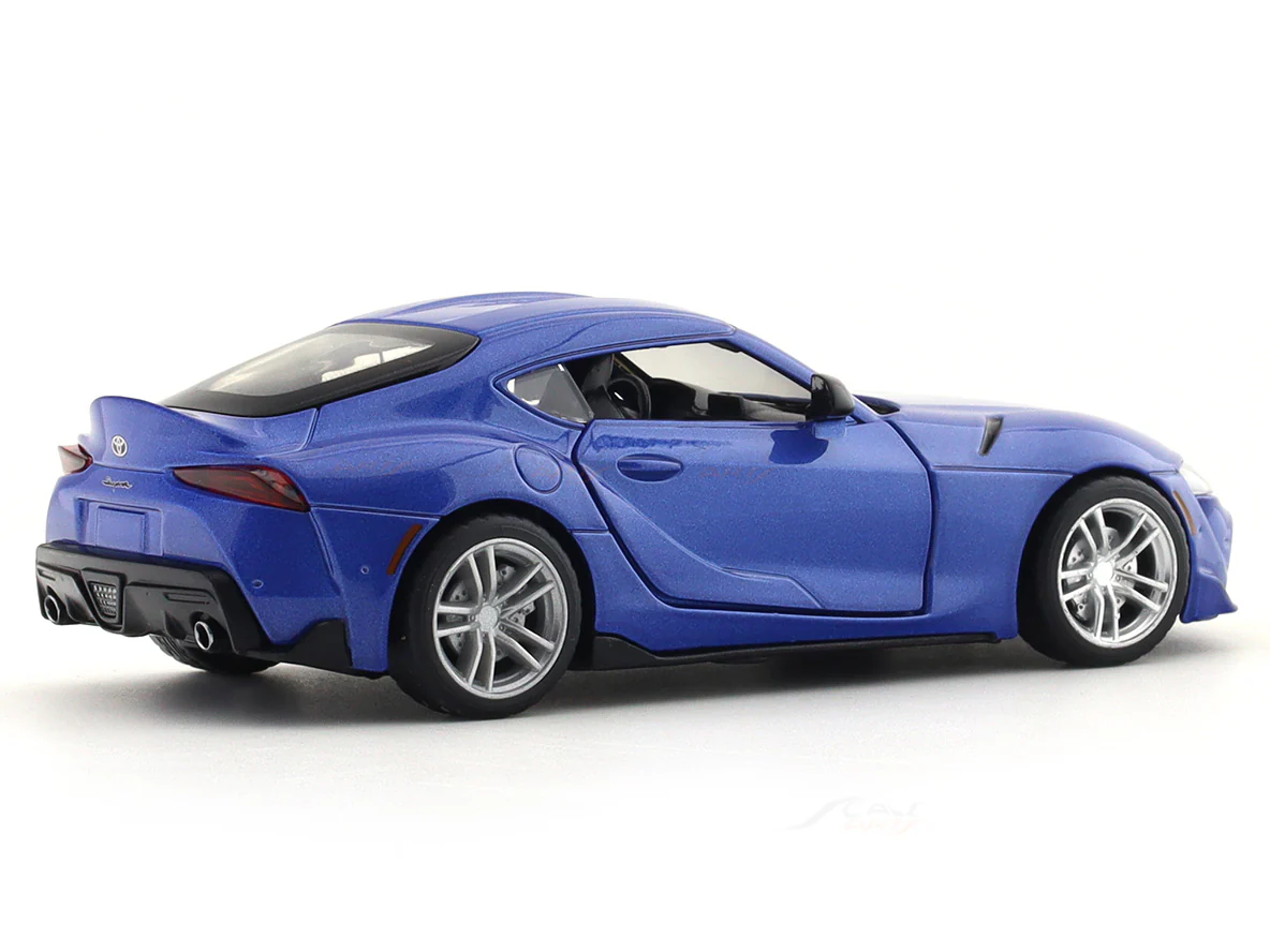 Toyota GR Supra blue 1:31 MSZ licensed pullback diecast Scale Model car collectible - Image 4