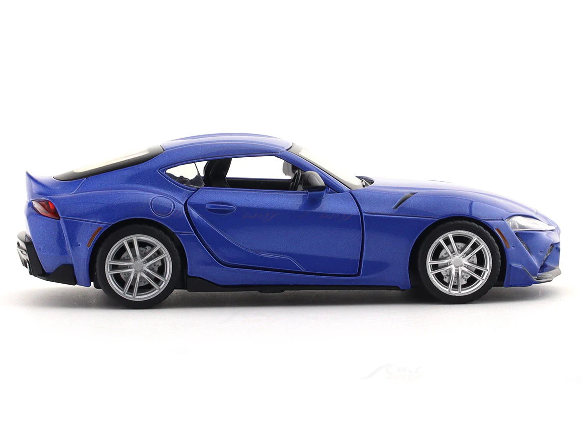 Toyota GR Supra blue 1:31 MSZ licensed pullback diecast Scale Model car collectible - Image 5