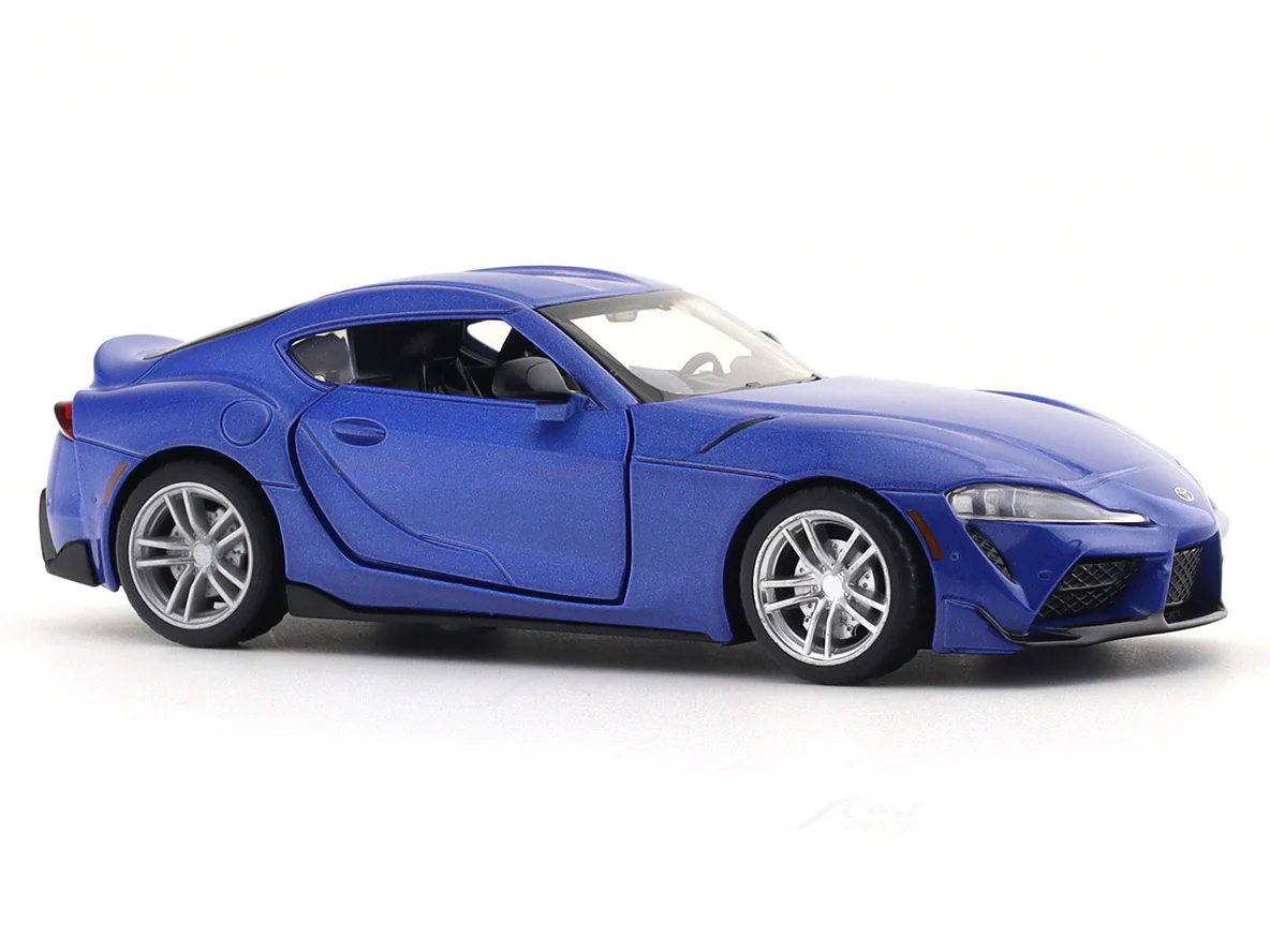 Toyota GR Supra blue 1:31 MSZ licensed pullback diecast Scale Model car collectible - Image 6