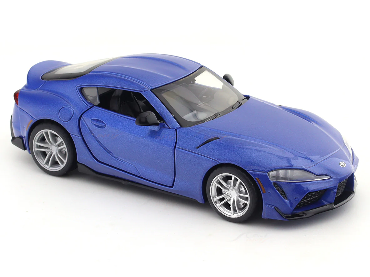 Toyota GR Supra blue 1:31 MSZ licensed pullback diecast Scale Model car collectible - Image 7