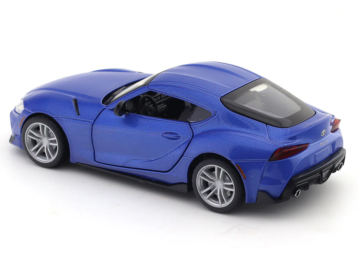 Toyota GR Supra blue 1:31 MSZ licensed pullback diecast Scale Model car collectible - Image 8