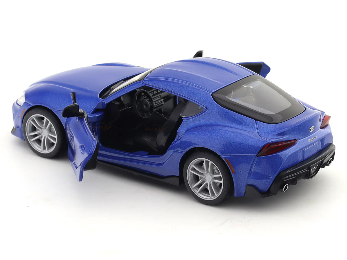 Toyota GR Supra blue 1:31 MSZ licensed pullback diecast Scale Model car collectible - Image 9