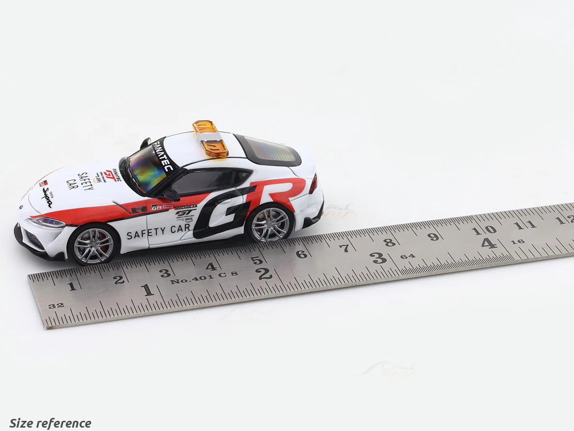 Toyota GR Supra Red Safety car 1:64 Time Micro Diecast Scale Model Car Miniature - Image 10
