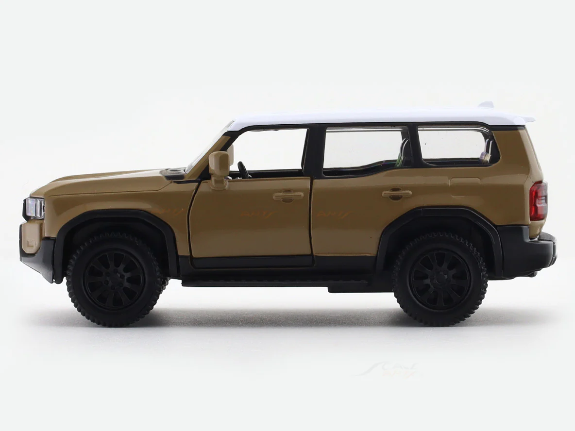 Toyota Land Cruiser 250 Prado brown 1:33-42 RMZ City licensed pull back car scale model - Image 2