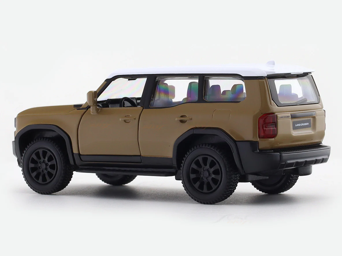 Toyota Land Cruiser 250 Prado brown 1:33-42 RMZ City licensed pull back car scale model - Image 3