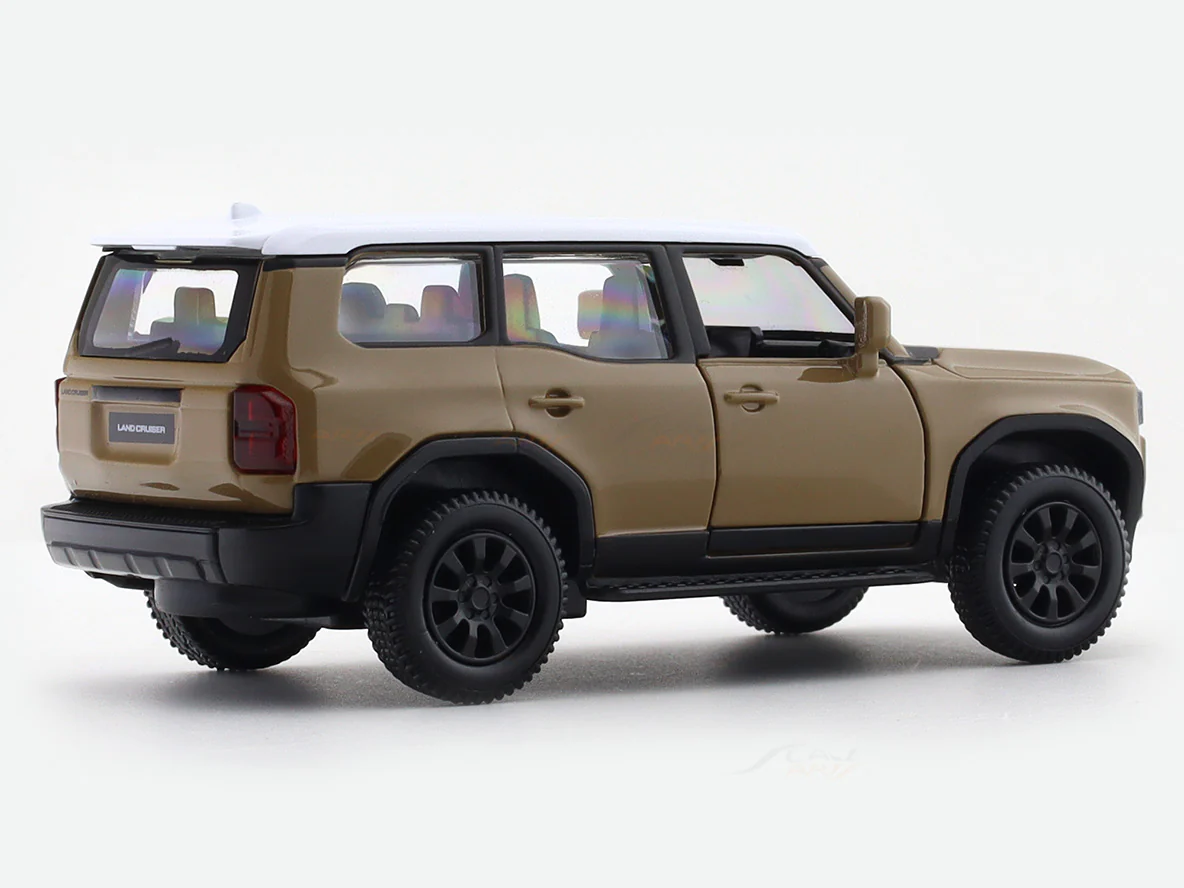 Toyota Land Cruiser 250 Prado brown 1:33-42 RMZ City licensed pull back car scale model - Image 4