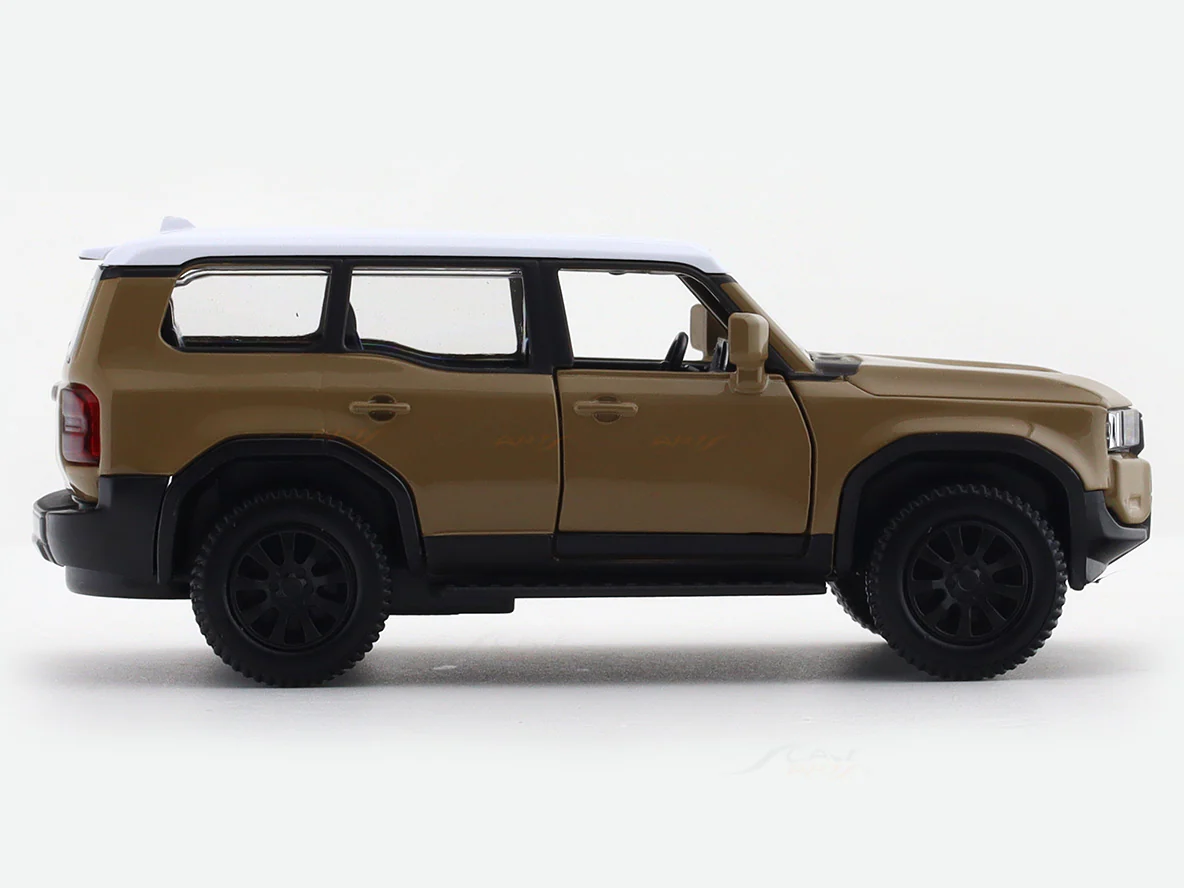 Toyota Land Cruiser 250 Prado brown 1:33-42 RMZ City licensed pull back car scale model - Image 5