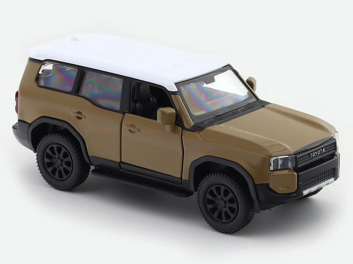 Toyota Land Cruiser 250 Prado brown 1:33-42 RMZ City licensed pull back car scale model - Image 7