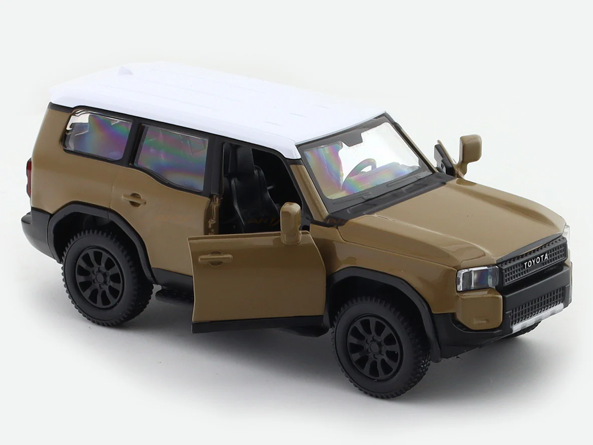Toyota Land Cruiser 250 Prado brown 1:33-42 RMZ City licensed pull back car scale model - Image 9