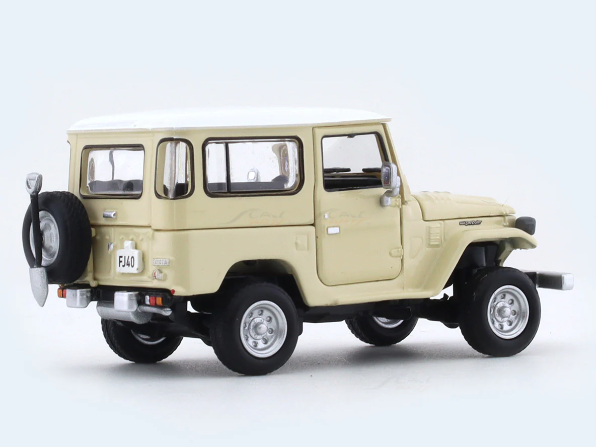 Toyota Land Cruiser FJ40 beige wt 1:64 Hobby Fans diecast scale model collectible - Image 4