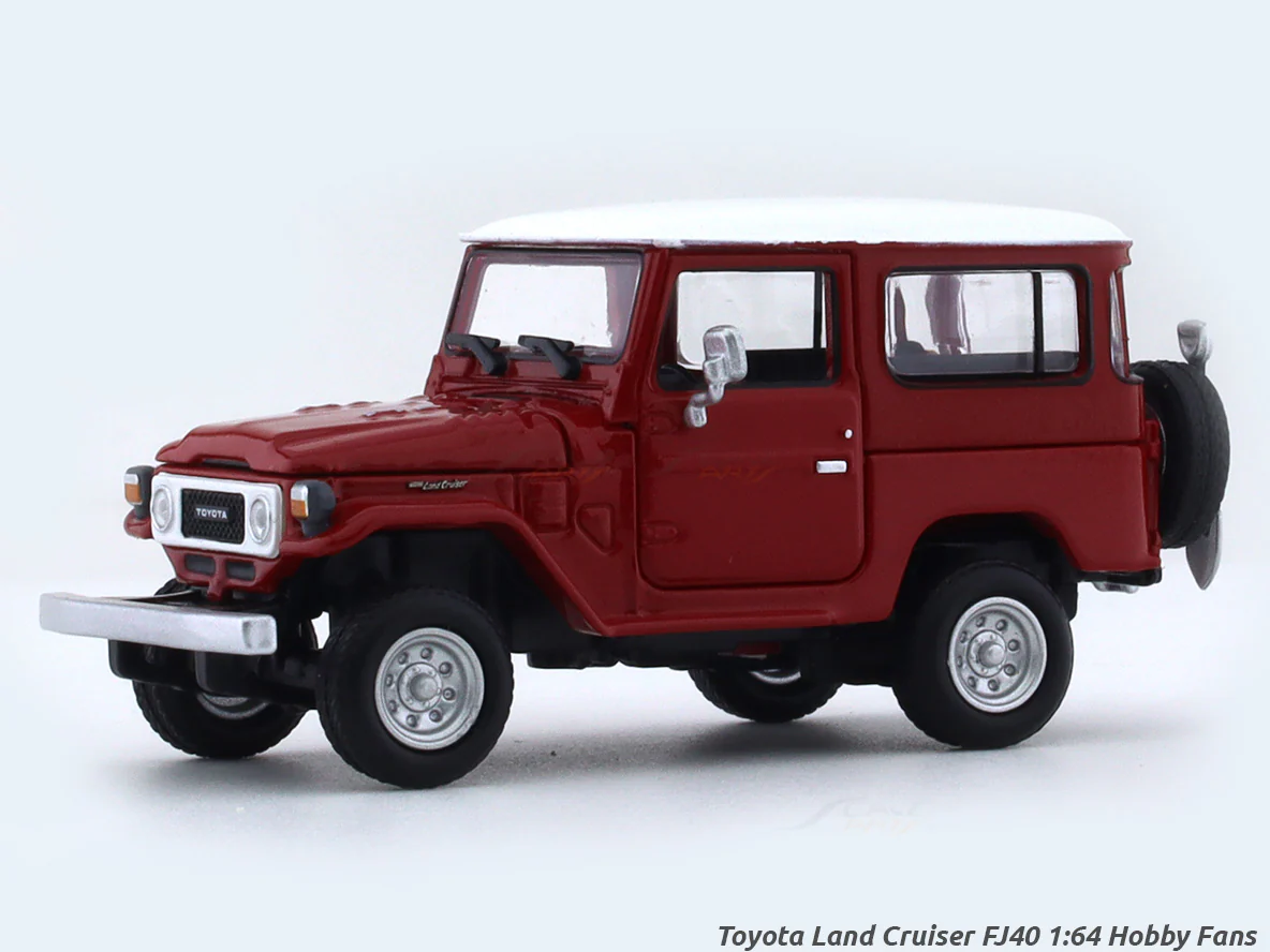 Toyota Land Cruiser FJ40 Red White 1:64 Hobby Fans diecast scale model car miniature