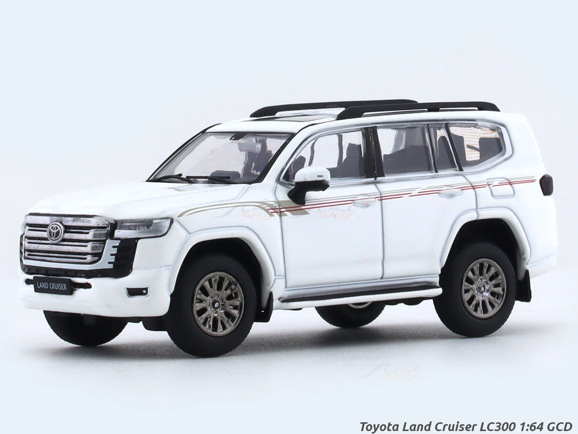 Toyota Land Cruiser LC300 white 1:64 GCD licensed diecast scale model miniature car