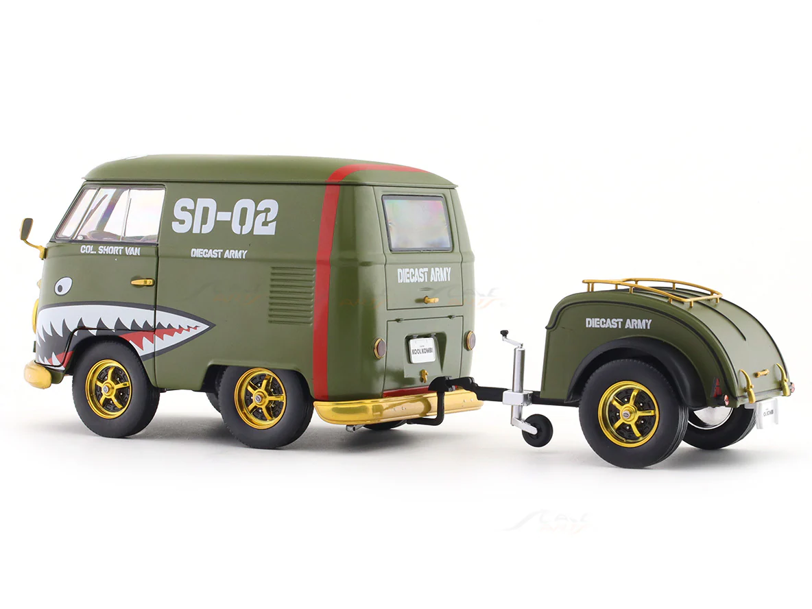 Volkswagen Kool Kombi Army Fighter 1:18 Solido licensed diecast scale model car collectible - Image 3