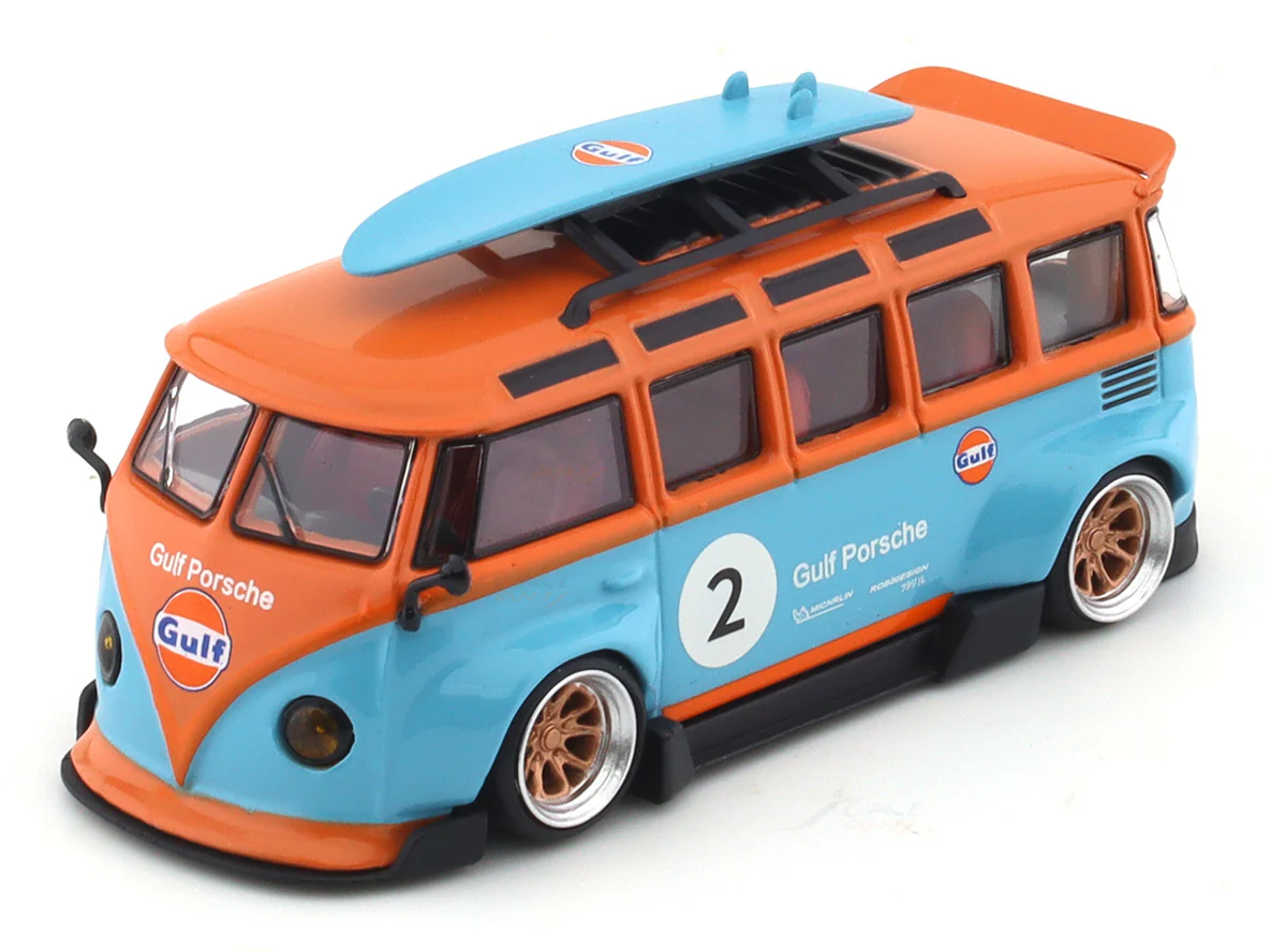 Volkswagen T1 Gulf Porsche 1:64 LF Models diecast scale model car miniature - Image 7