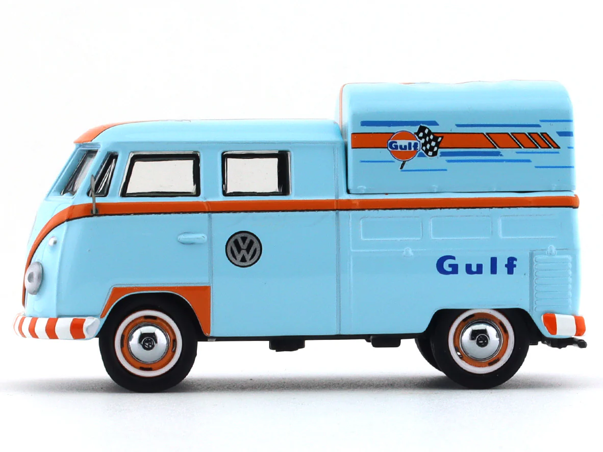 Volkswagen T1 pickup Gulf blue 1:64 Mini Dream diecast scale model collectible - Image 4