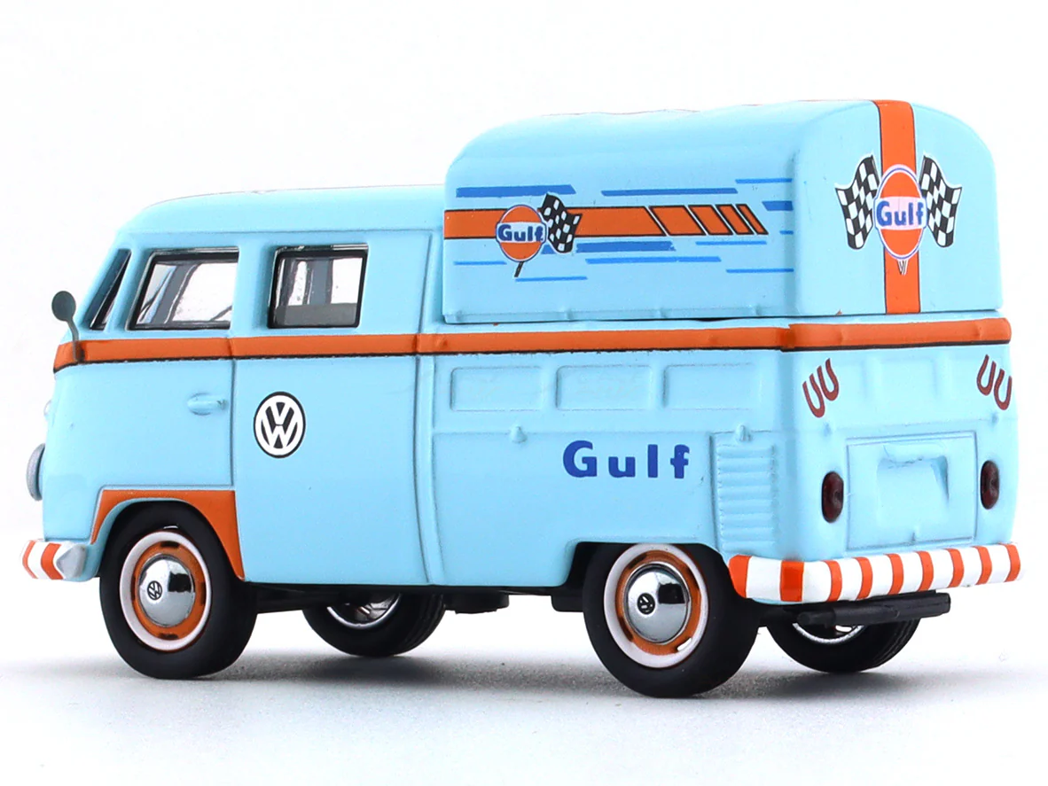 Volkswagen T1 pickup Gulf blue 1:64 Mini Dream diecast scale model collectible - Image 5