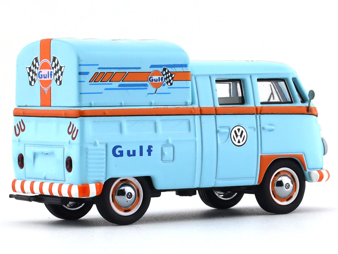 Volkswagen T1 pickup Gulf blue 1:64 Mini Dream diecast scale model collectible - Image 6