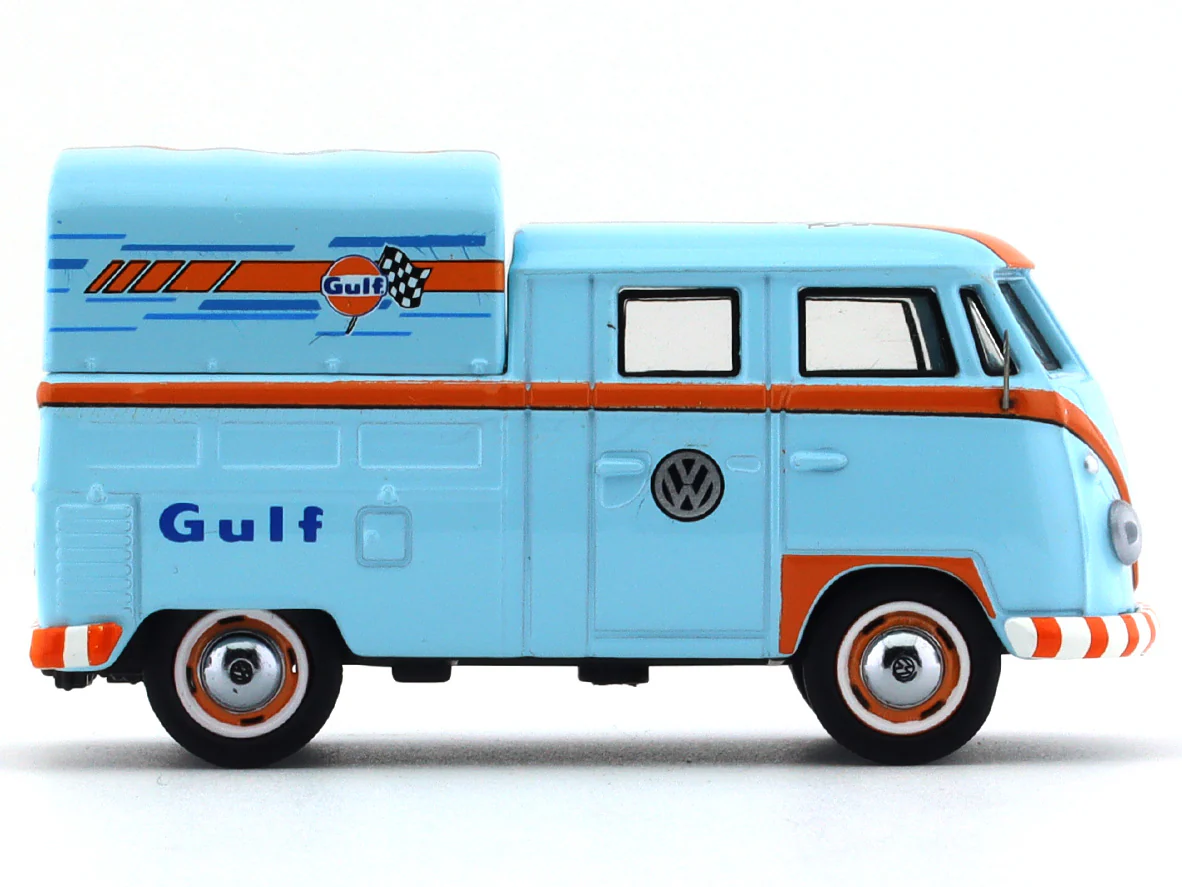 Volkswagen T1 pickup Gulf blue 1:64 Mini Dream diecast scale model collectible - Image 7