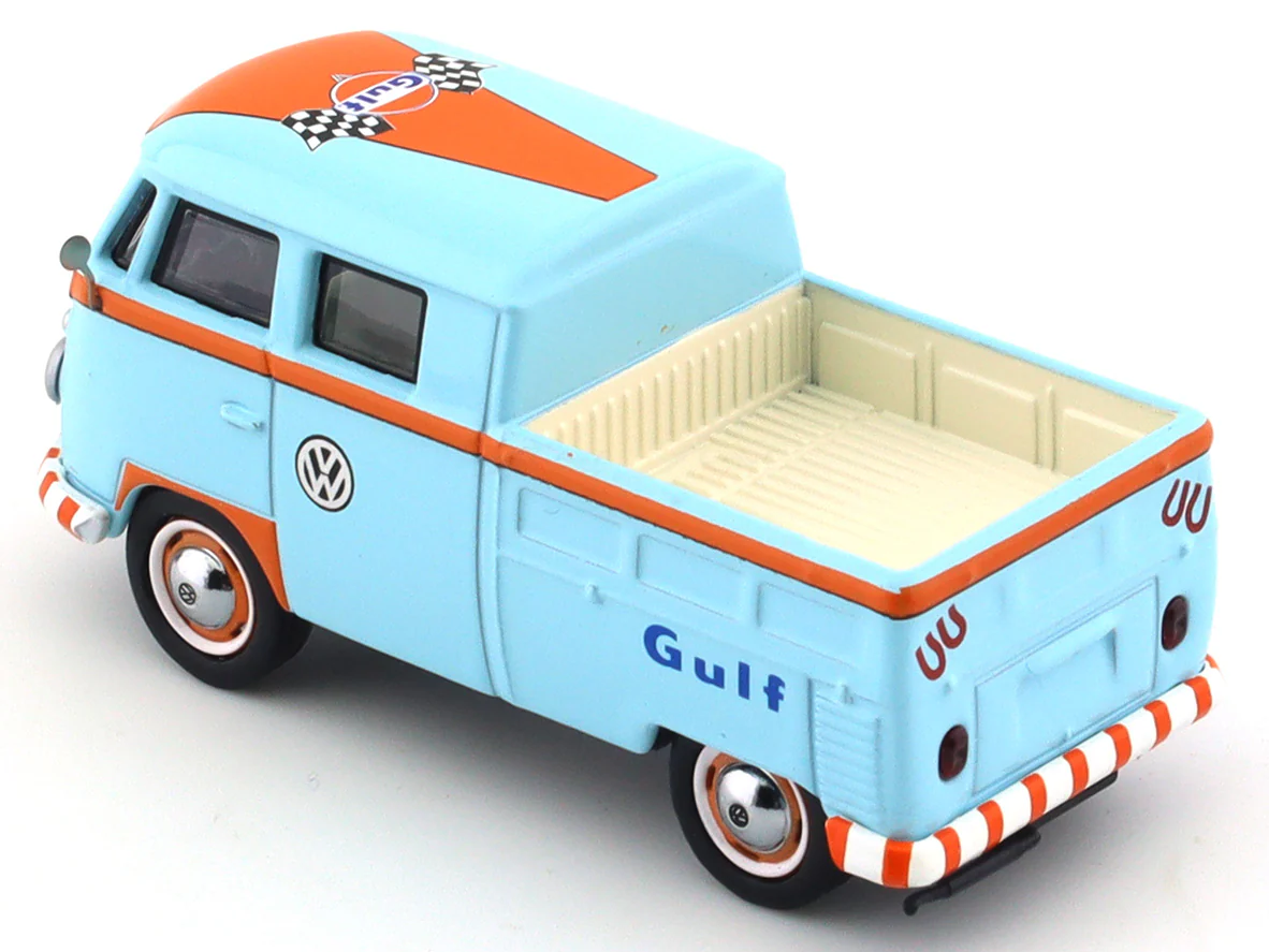 Volkswagen T1 pickup Gulf blue 1:64 Mini Dream diecast scale model collectible - Image 9