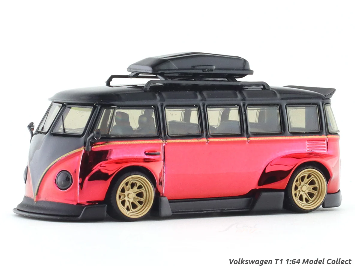 Volkswagen T1 red black 1:64 Model Collect diecast scale model car miniature