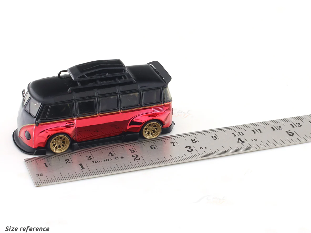 Volkswagen T1 red black 1:64 Model Collect diecast scale model car miniature - Image 9