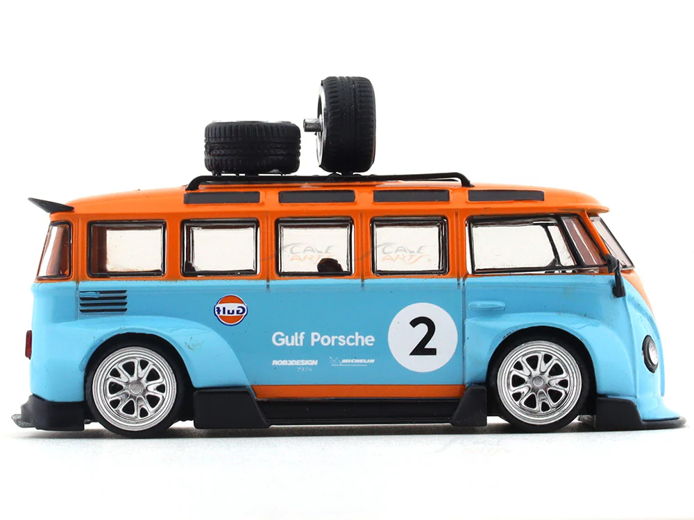Volkswagen T1 Type 2 Gulf 1:64 League Model diecast scale car - Image 5