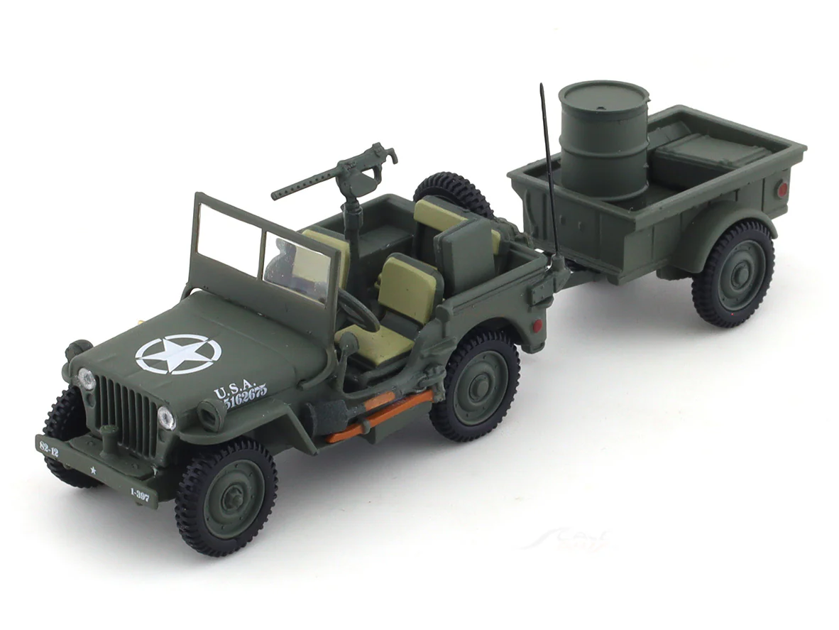Willy’s Jeep MB G503 with trailer 1:64 Time Micro diecast scale model collectible - Image 8