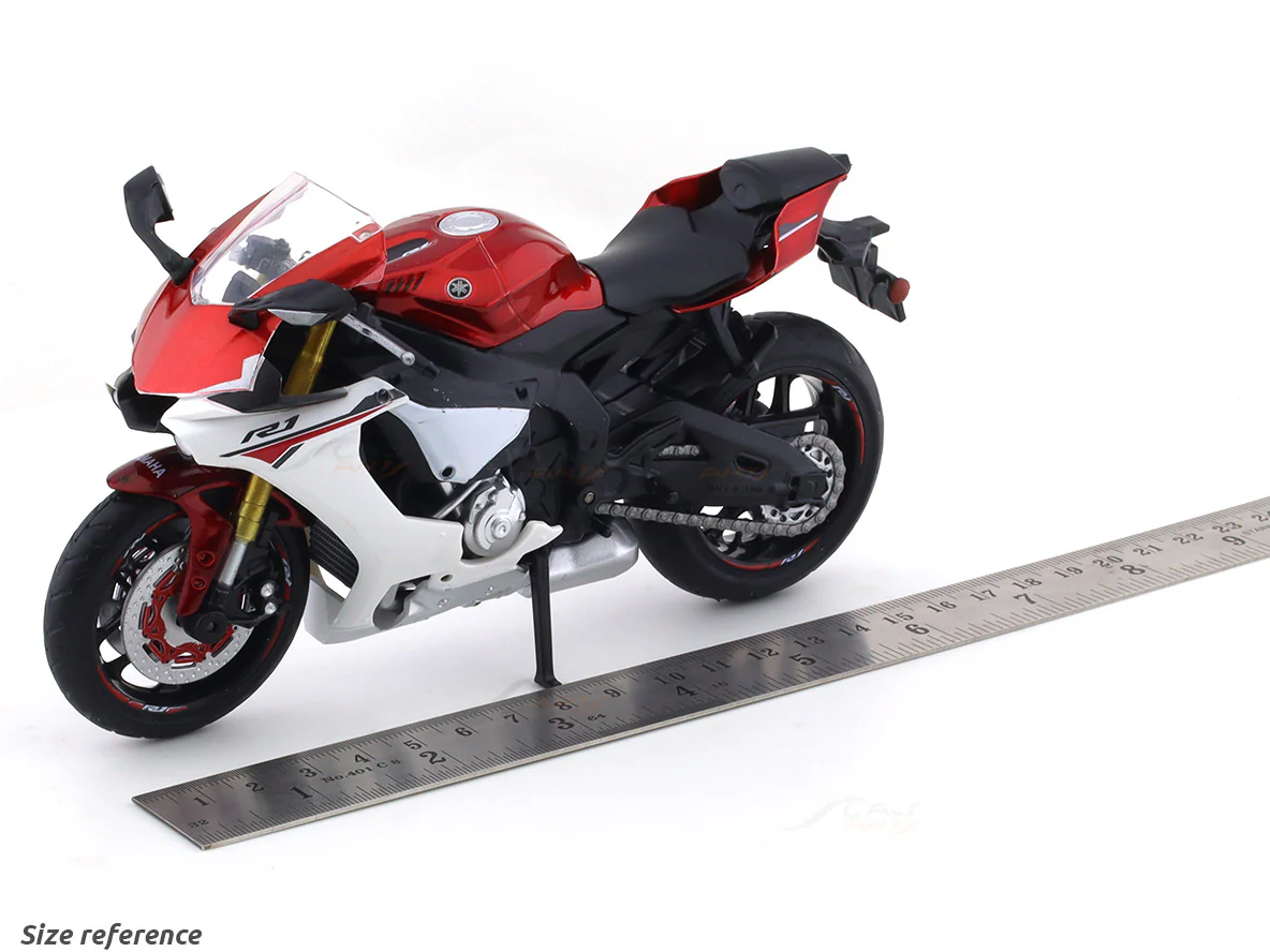 Yamaha YZF R1 Red 1:12 MSZ licensed diecast scale model bike collectible - Image 2